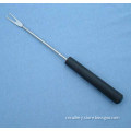 Stainless steel fork with plastic handle